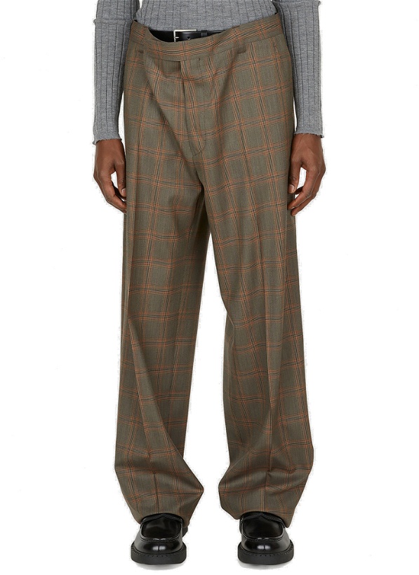 Photo: Wool Checked Pants in Brown