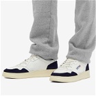 Autry Men's Medalist Goat Leather Suede Sneakers in Suede White/Ink