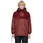 paria /FARZANEH Burgundy Fleece Pullover Jacket