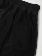 Rick Owens - Champion Dolphin Straight-Leg Logo-Embroidered Mesh Shorts - Black