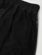 Rick Owens - Champion Dolphin Straight-Leg Logo-Embroidered Mesh Shorts - Black