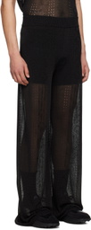 Marine Serre Black Pointelle Trousers