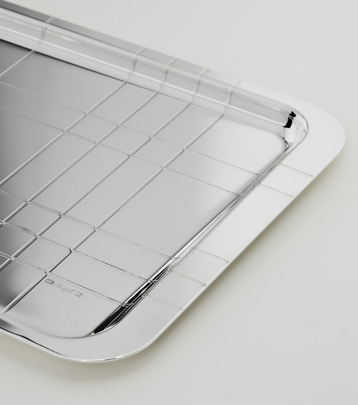 Christofle Graphik silver-plated tray