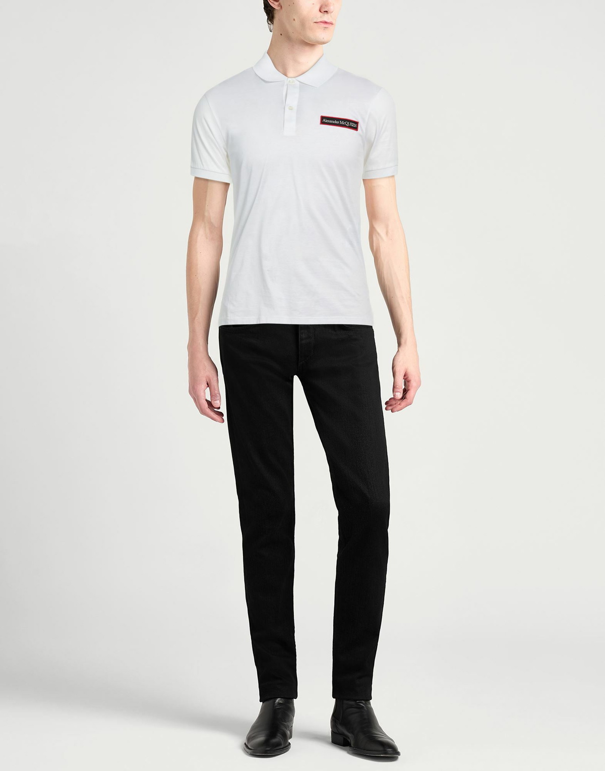Mcqueen Mens Polo shirt in White