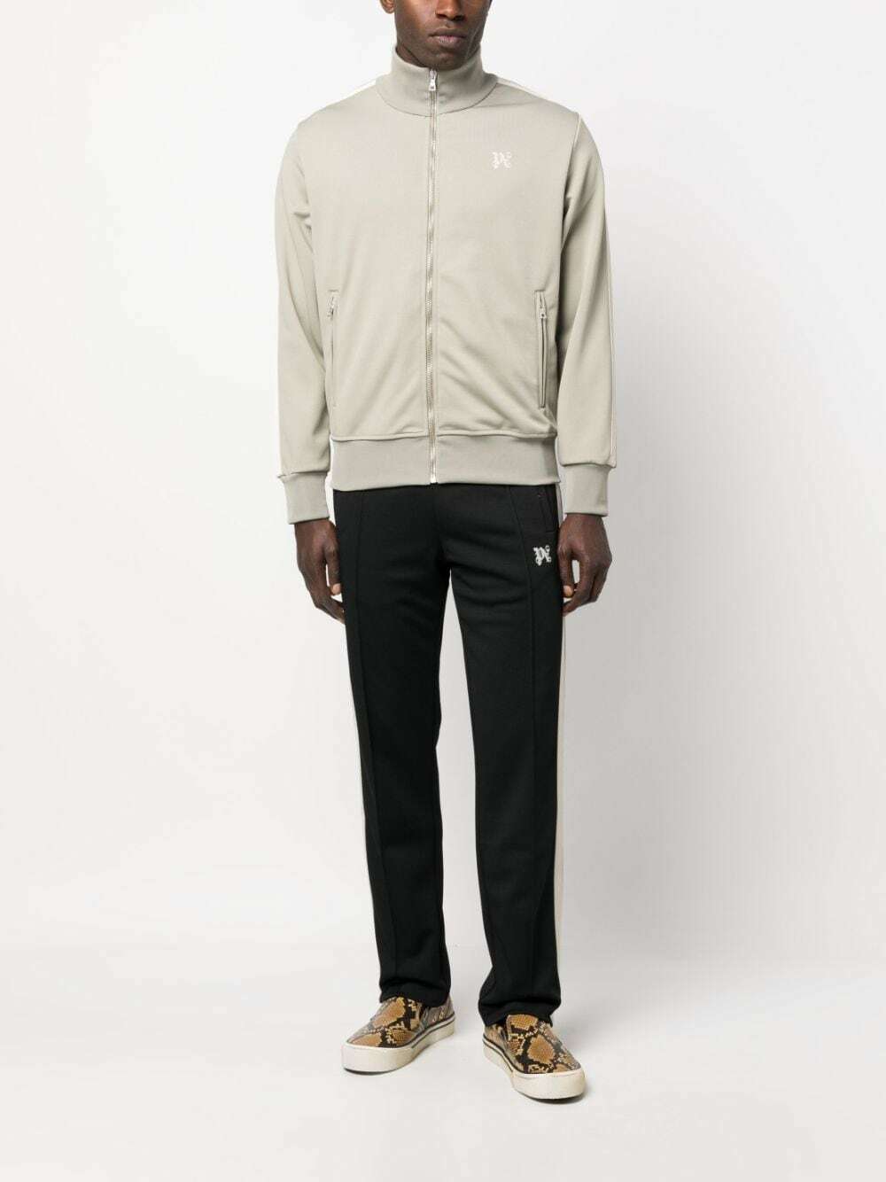 PALM ANGELS MONOGRAM TRACK JACKET ライトグレー PALM ANGELS - Monogram Track Jacket Palm Angels