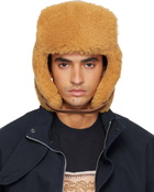 Acne Studios Brown Shearling Aviator Hat
