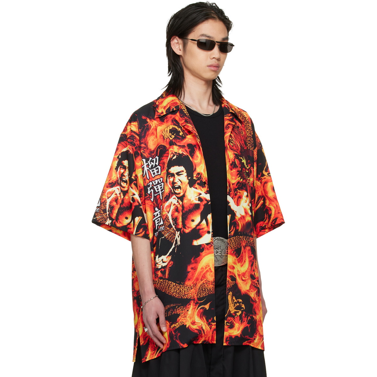 LU'U DAN BRUCE LEE x LỰU ĐẠN Black & Orange Sleaze Shirt