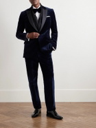 Richard James - Chapman Straight-Leg Cotton-Velour Trousers - Blue