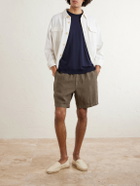 Altea - Samuel Straight-Leg Linen Shorts - Green