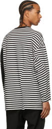 Undercoverism White & Black Striped T-Shirt