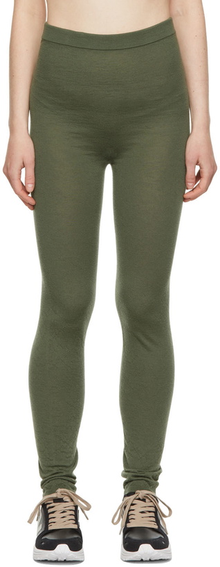 Photo: Rick Owens Green Soft Classic Stitch Knit Leggings
