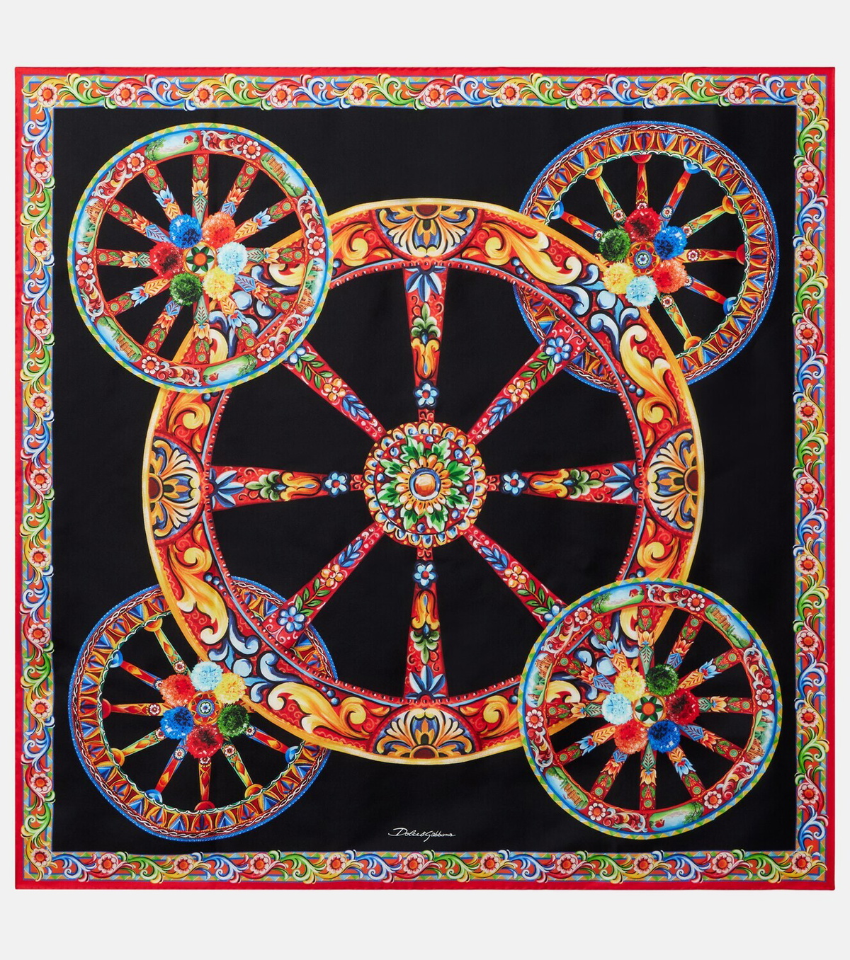 Dolce&Gabbana Carretto silk twill scarf