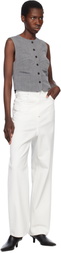 Pushbutton White Panty Cutout Jeans