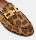 Aquazzura Brandi leopard-print leather loafers