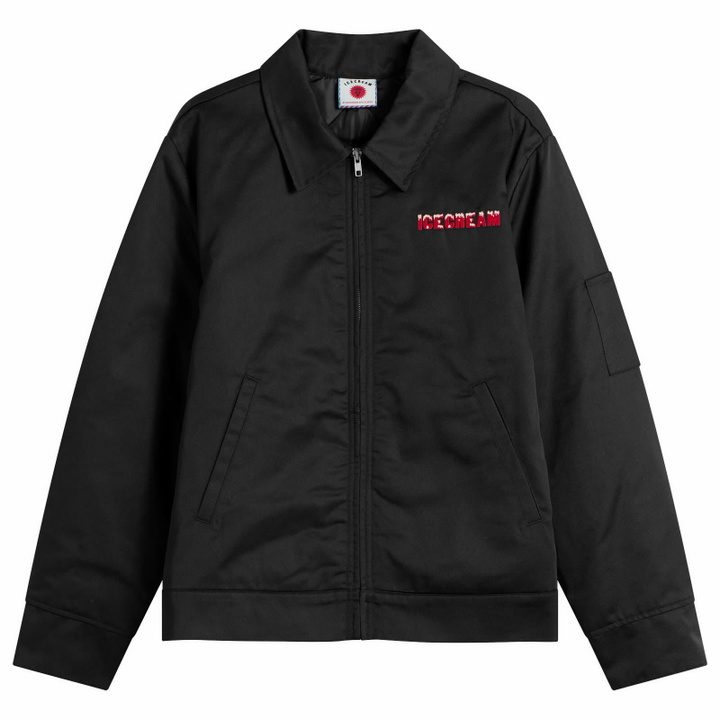 Photo: ICECREAM Men's Drippy Quilted Work Jacket in Black