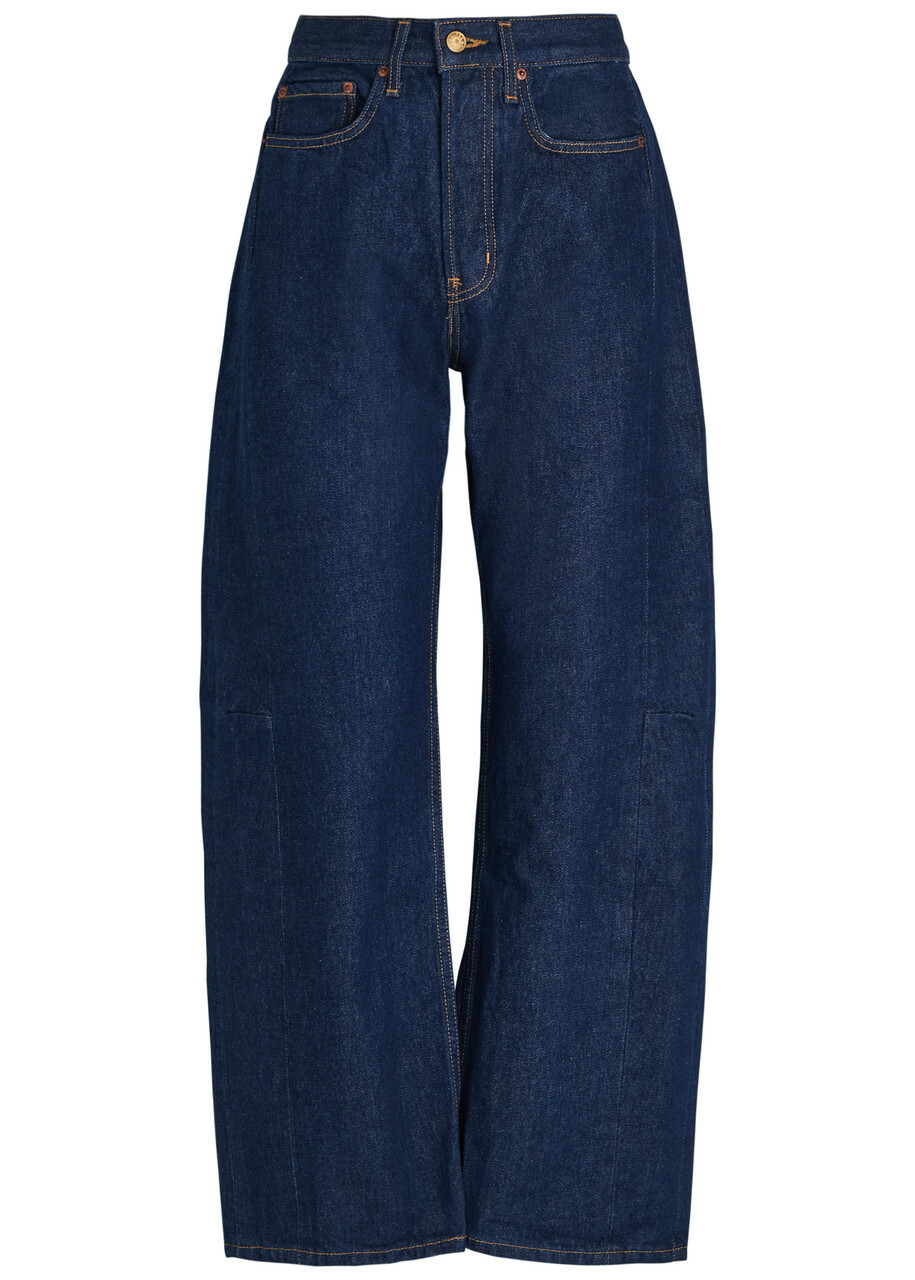B Sides Slim Lasso Structured Barrel-leg Jeans Indigo