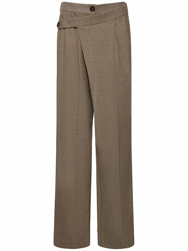 Photo: PETER DO - Wool Blend Wrap Wide Pants