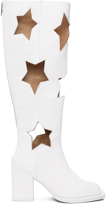Photo: ANDREJ GRONAU SSENSE Exclusive White Star Cut Boots