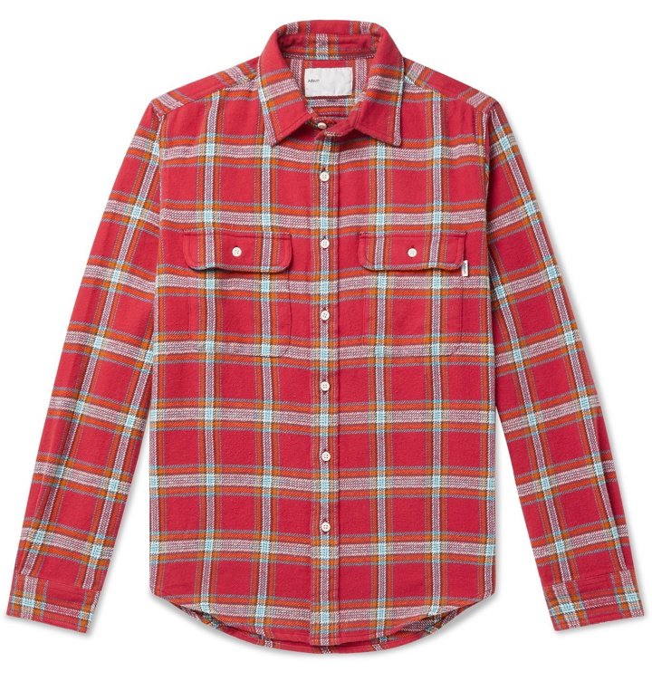 Photo: Adsum - Checked Cotton-Flannel Shirt - Red
