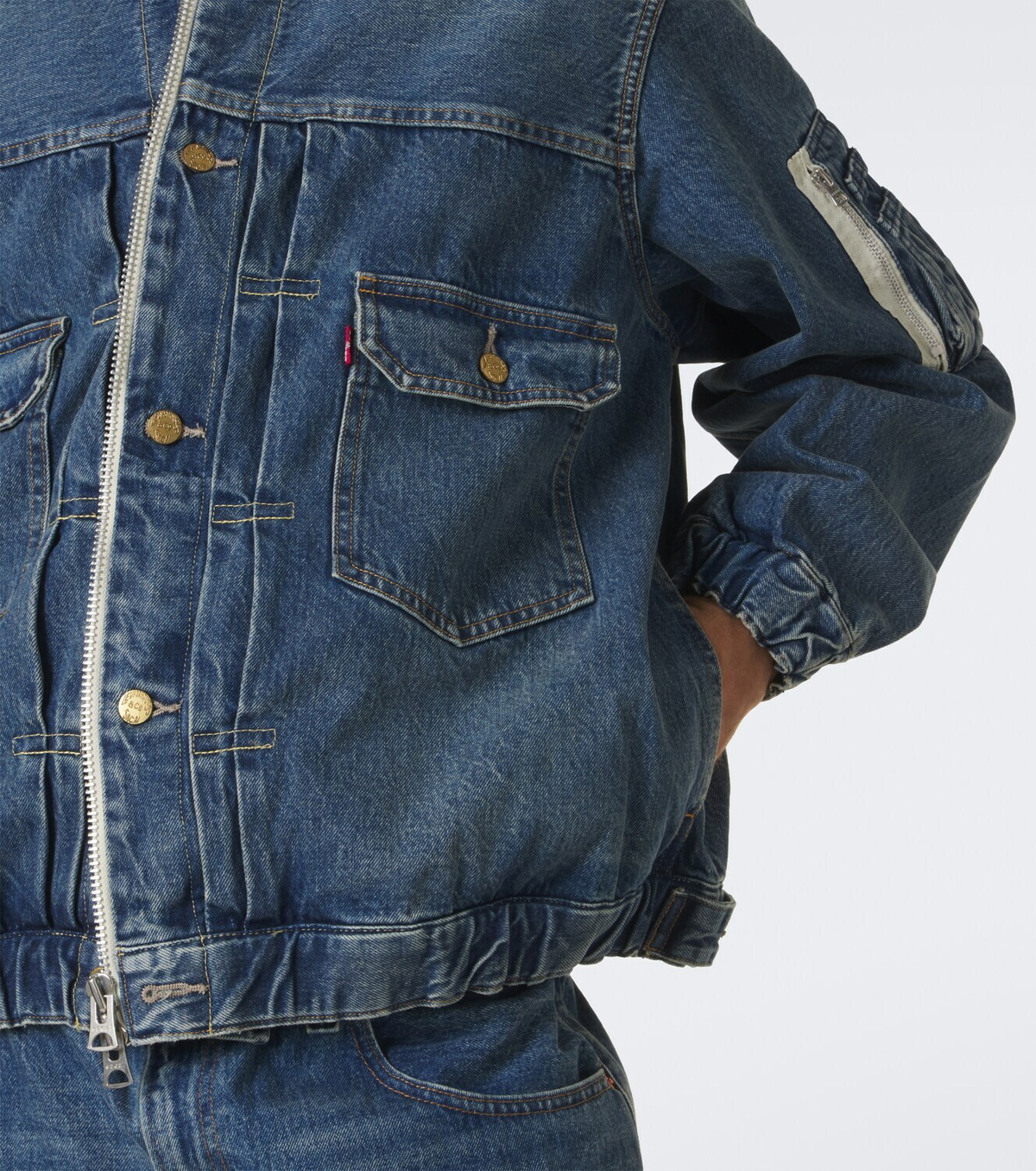 Sacai Denim bomber jacket
