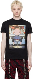 Fiorucci Black Graphic Poster Girl T-Shirt