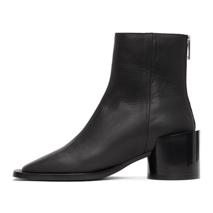 MM6 Maison Margiela Black Square Toe Boots MM6 Maison Margiela