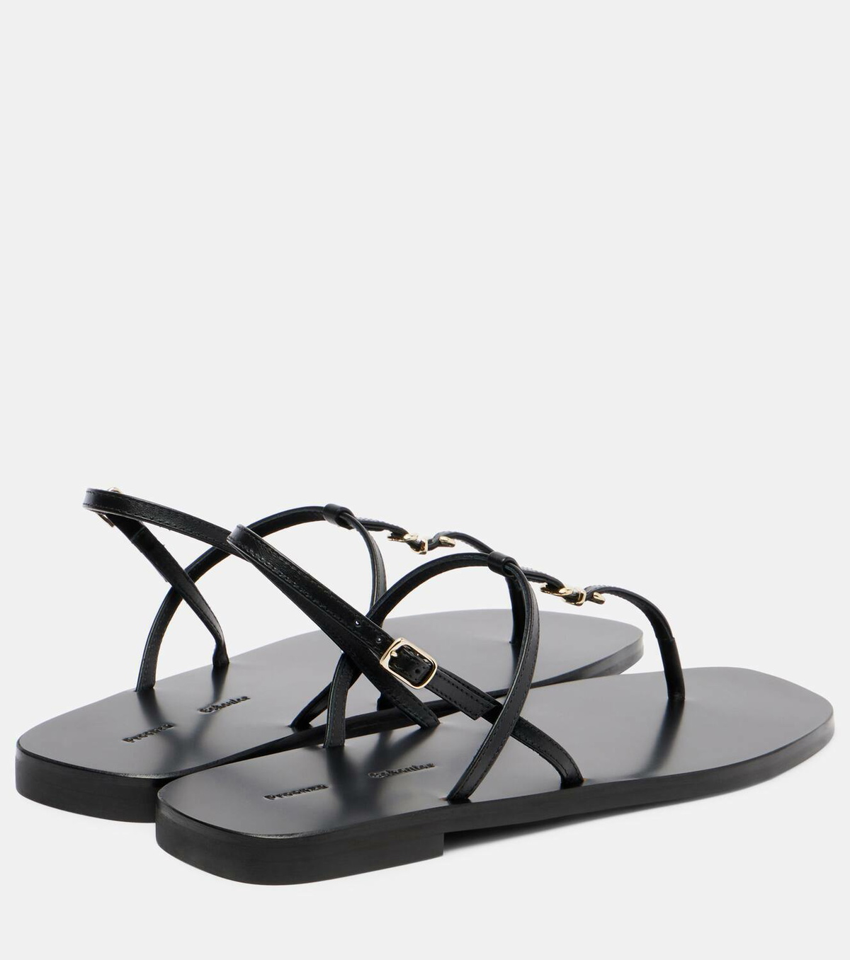 Proenza Schouler Monogram leather thong sandals