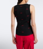 Loewe Logo ribbed-knit cotton-blend jersey tank top