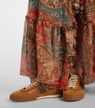 Etro Pegaso suede-trimmed leather sneakers
