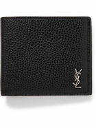 SAINT LAURENT - Tiny Cassandre Logo-Appliquéd Full-Grain Leather Billfold Wallet