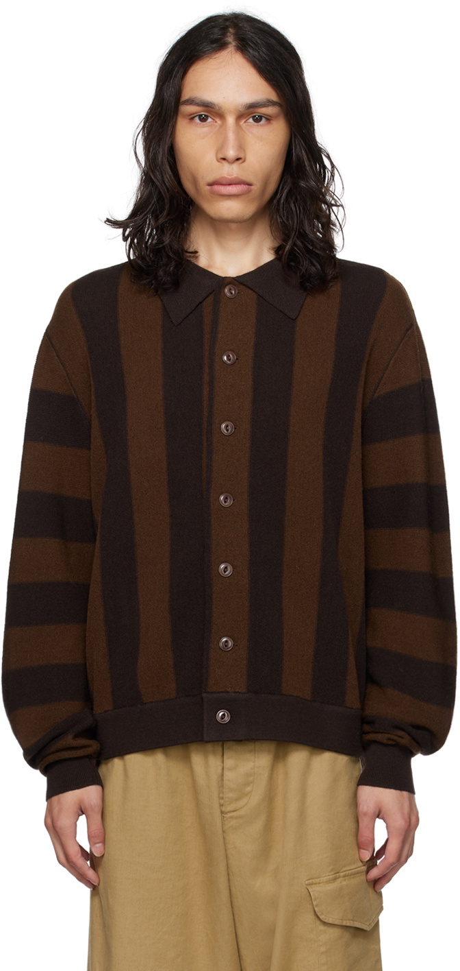 YMC Brown Rat Pack Cardigan YMC