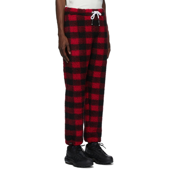 BUFFALO CHECK PANTS in red - Palm Angels® Official