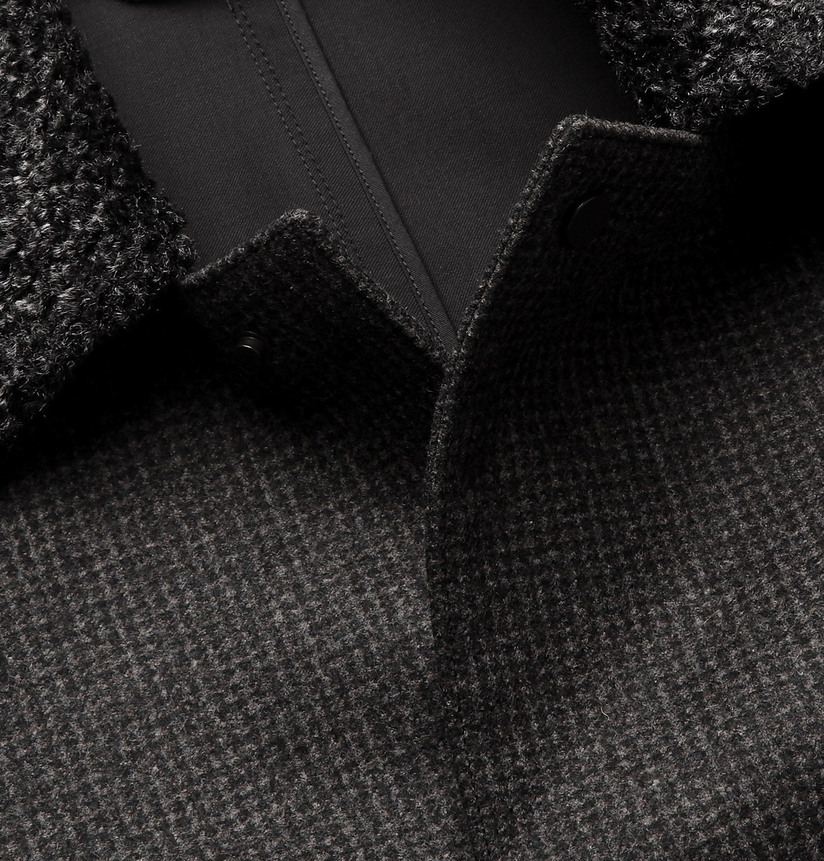 Camoshita - Vitale Barberis Canonico Puppytooth Wool Coat - Gray