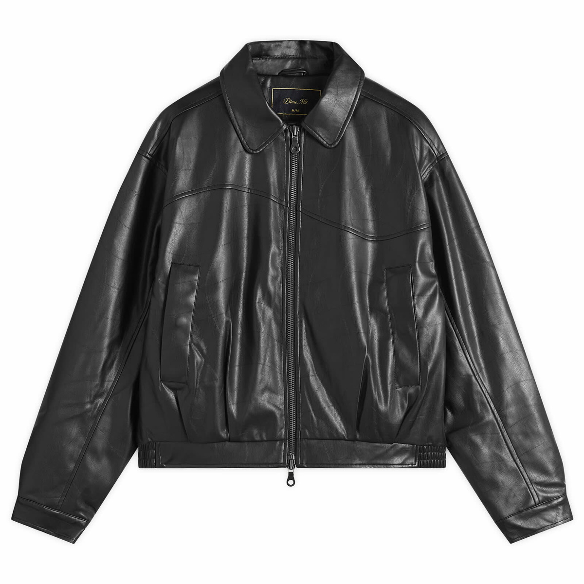 Dime Men's Studded Wool Bomber Jacket in Tan Dime