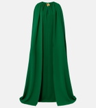 Oscar de la Renta Cyclamen silk-blend georgette kaftan