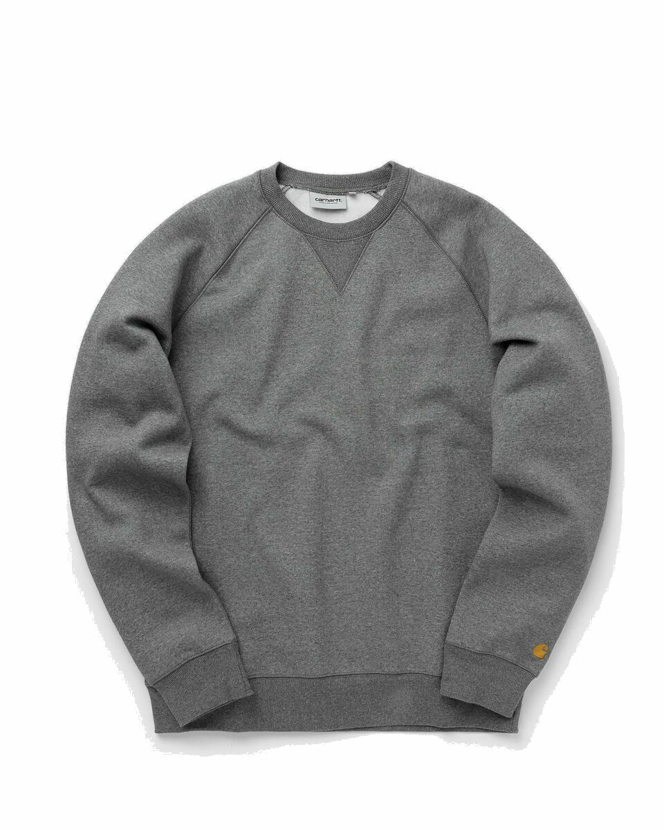 Photo: Carhartt Wip Chase Sweat Grey - Mens - Sweatshirts