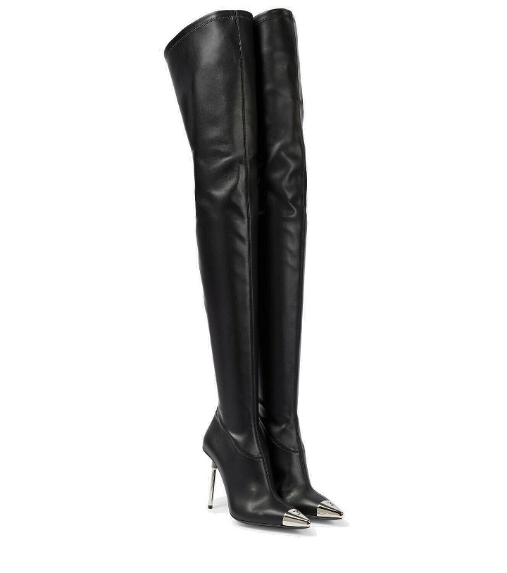 Photo: David Koma Faux leather over-the-knee boots