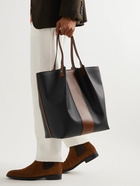 Serapian - Leather-Trimmed Stepan Coated-Canvas Tote Bag