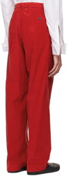 Maison Margiela Red Belt Loops Trousers