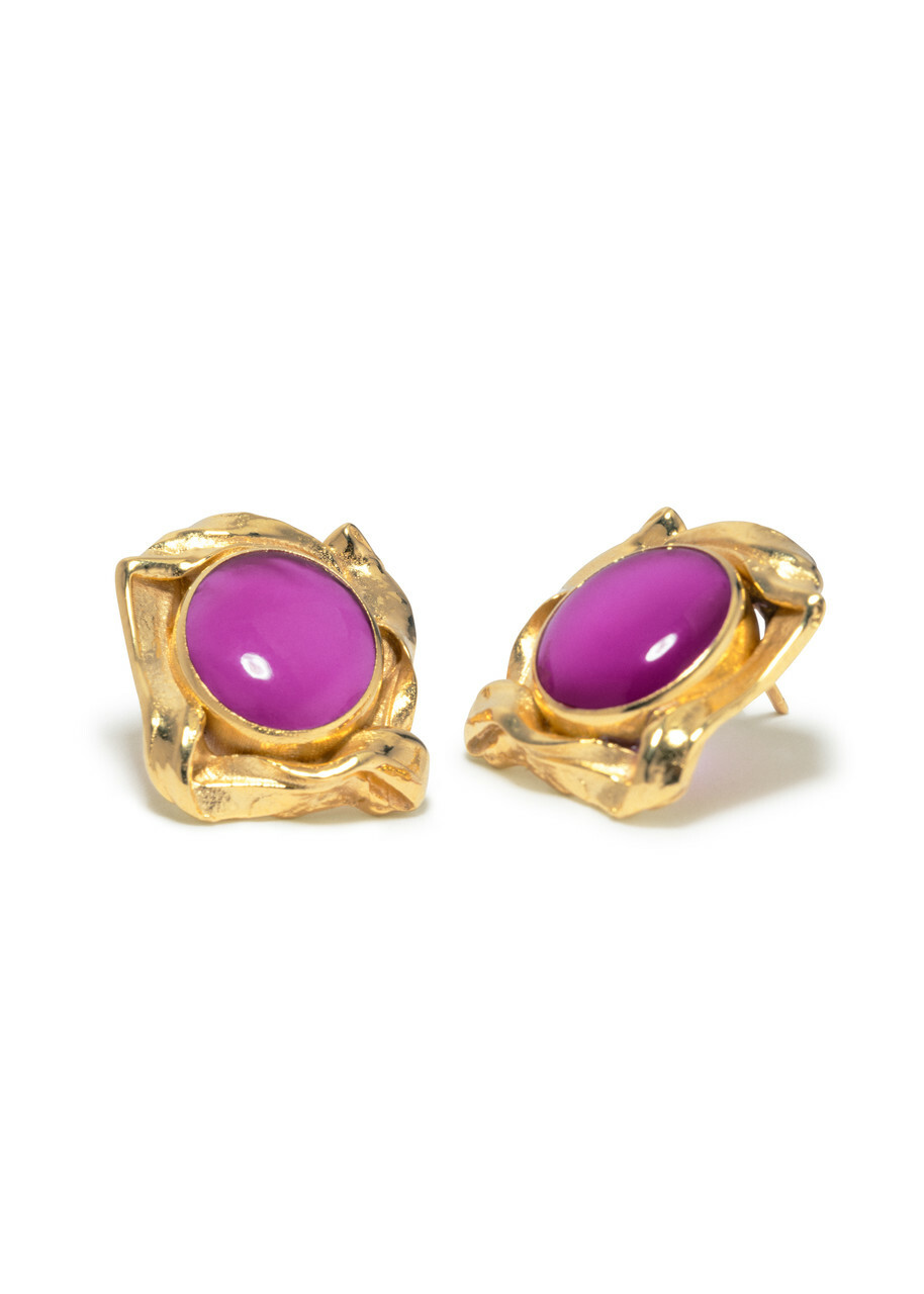 Completedworks Resin and 18kt Gold-plated Stud Earrings - One Size