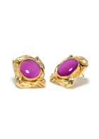 Completedworks Resin and 18kt Gold-plated Stud Earrings - One Size