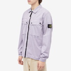 Stone Island Men's Garment Dyed Two Pocket Zip Overshirt in Lavender