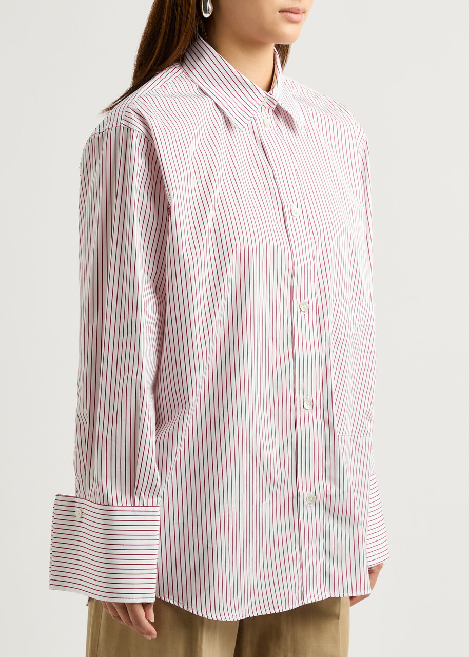 Rohe Striped Cotton-poplin Shirt Stripe
