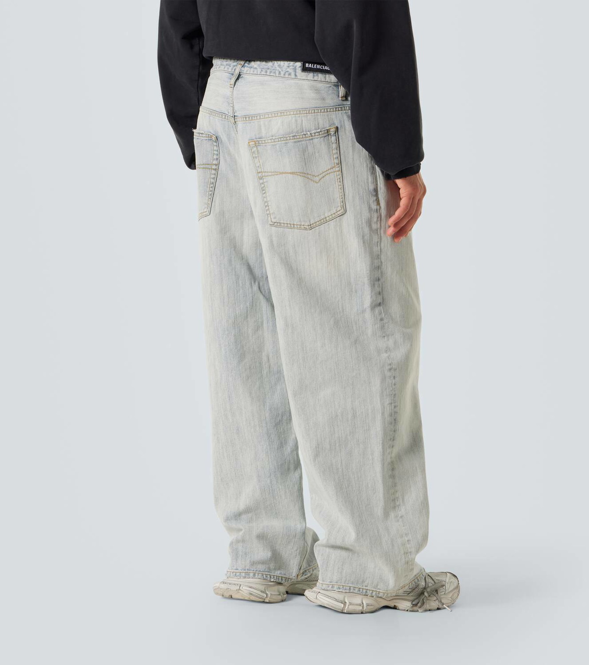 【送料&関税込】Balenciaga Cotton Wide-leg Pant Balenciaga Mid-rise cotton twill wide-leg pants Balenciaga