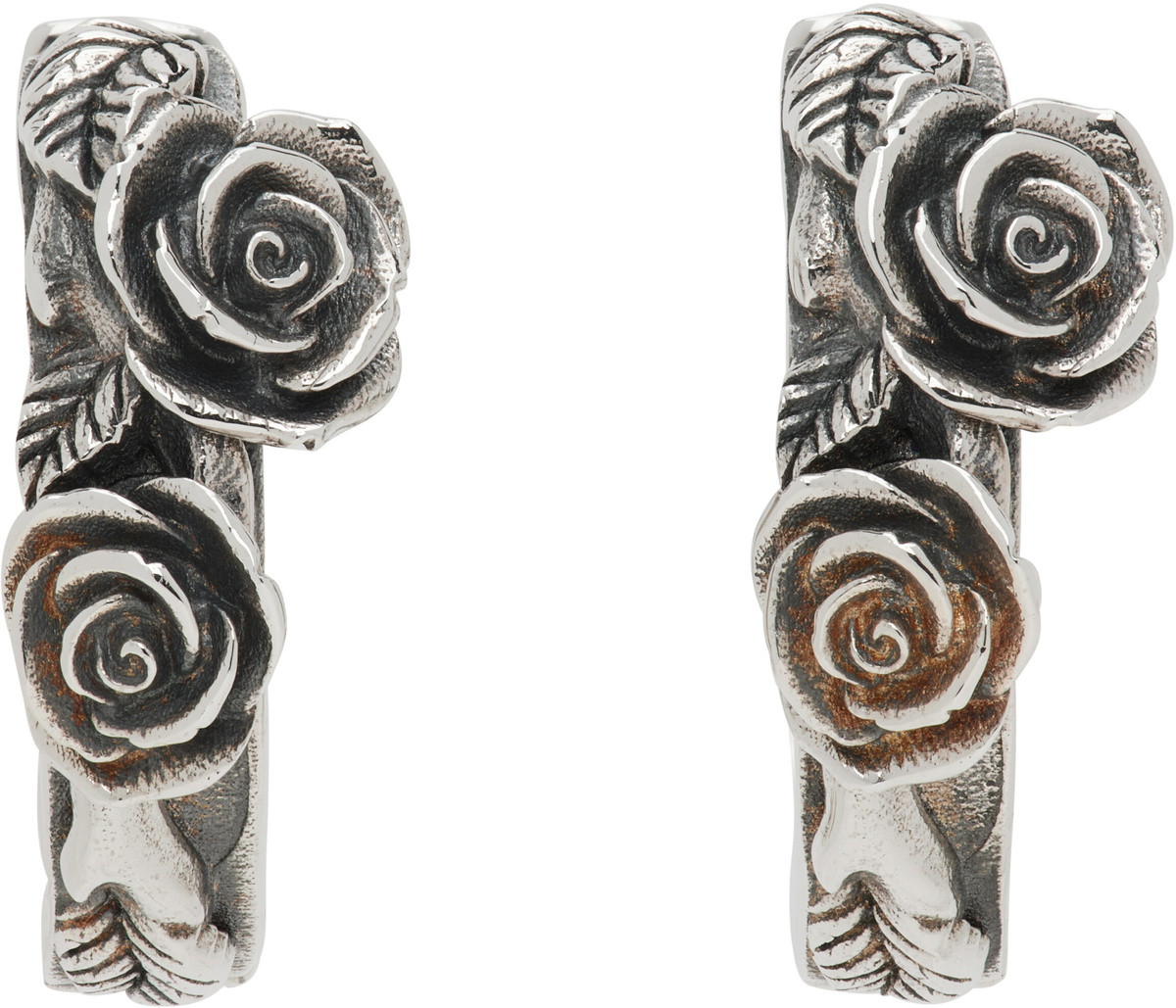 Emanuele Bicocchi Rose Hoop Earrings