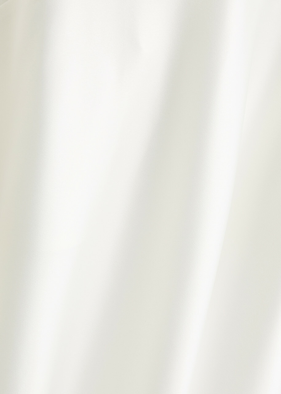 Solace London Gaia Satin and Crepe Midi Dress Cream