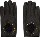 Ernest W. Baker Black Leather Driving Gloves