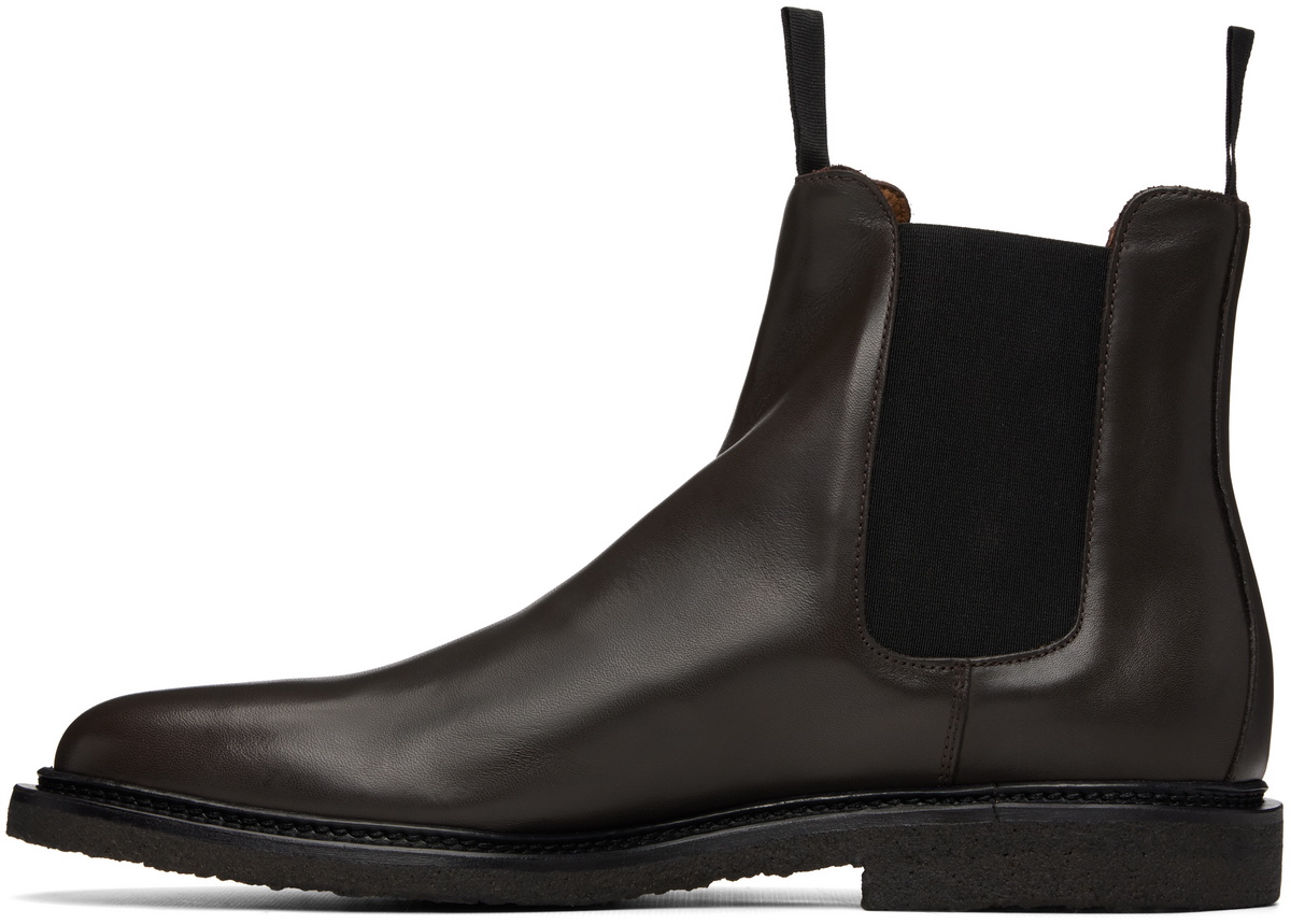 Common Projects Brown Leather Chelsea Boots