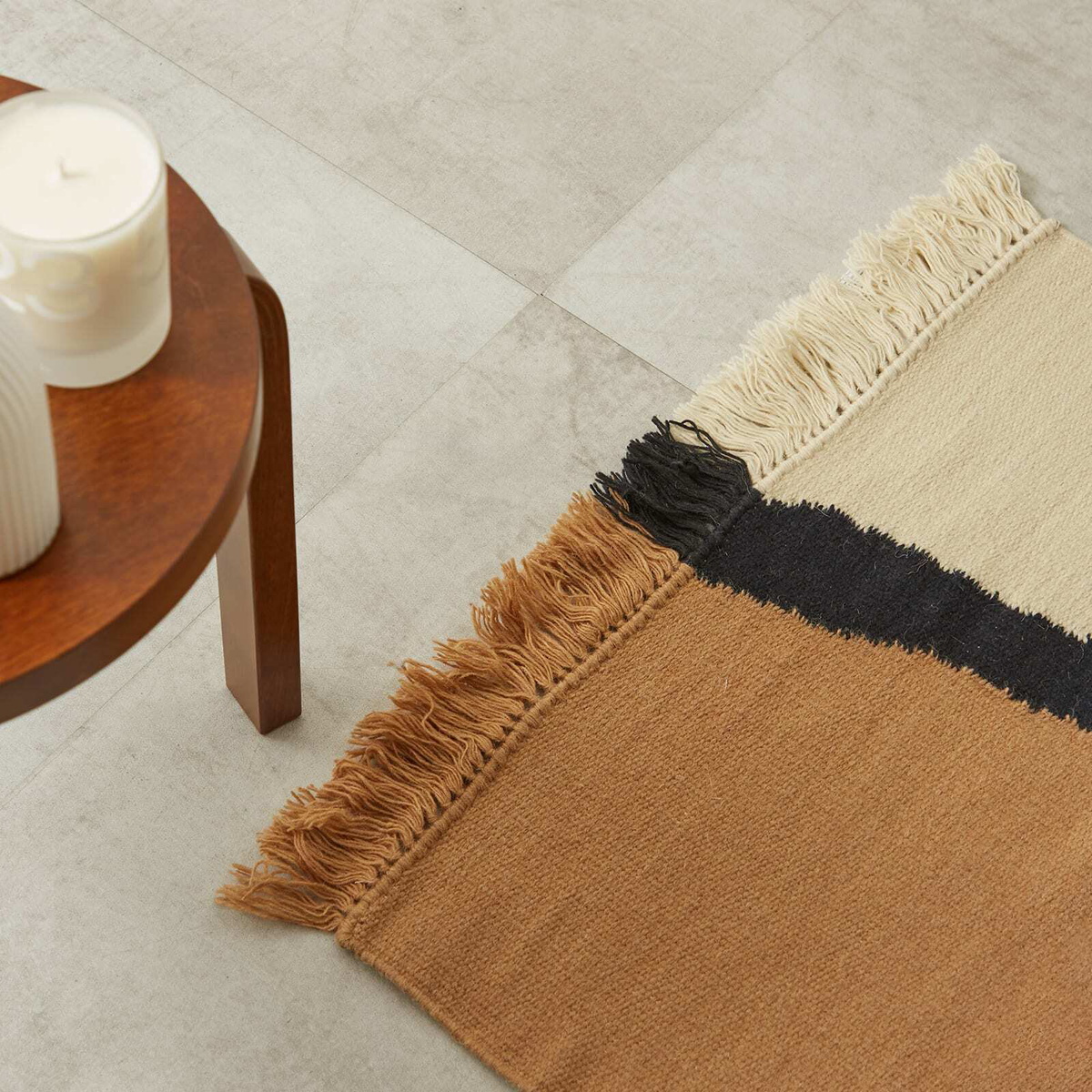 ferm LIVING Soil Kelim Runner - 70x180cm in Light Beige 