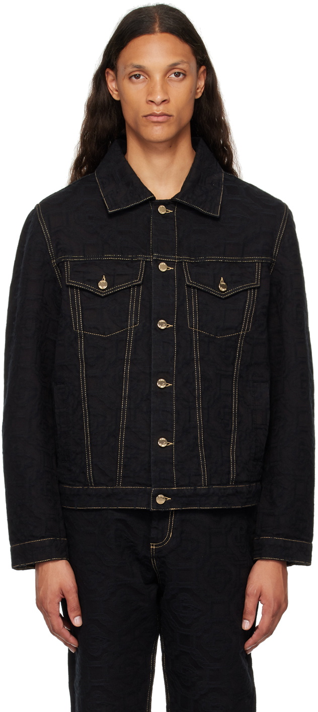Casablanca Blue Monogram Denim Jacket Casablanca
